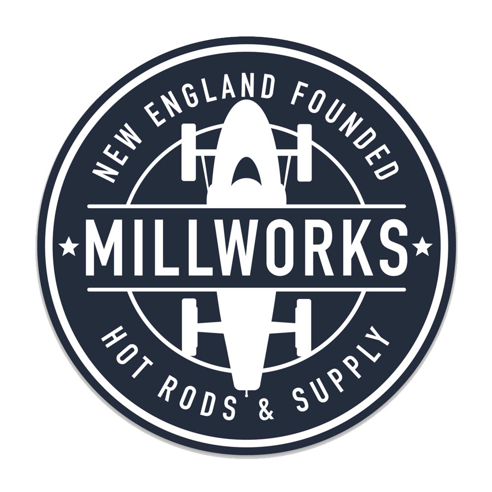 Millworks Belly Tank Sticker 4" x 4" Millworks Hot Rod