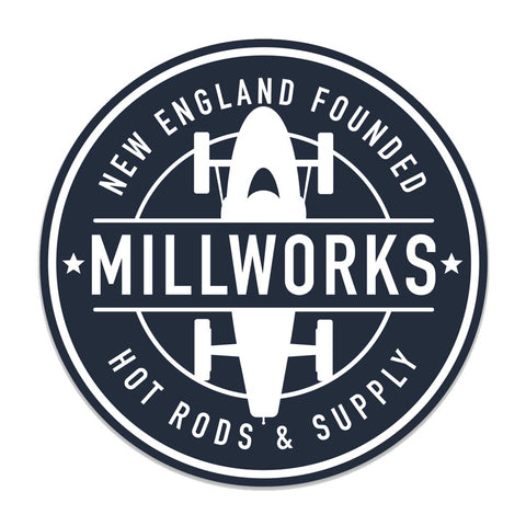 Millworks Belly Tank Sticker - 4" x 4"