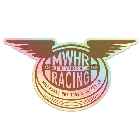 MWHR Racing Division Holographic Sticker - 6" x 3.25"