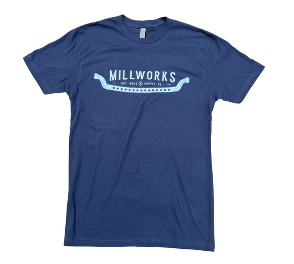 Drop Axle Short Sleeve Tee Shirt - Navy – Millworks Hot Rod