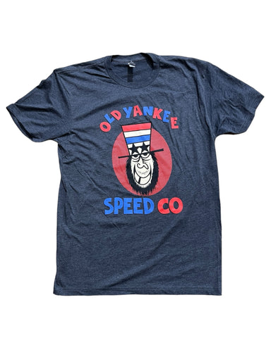 Old Yankee Uncle Sam Short Sleeve Tee Shirt - Heathered Charcoal