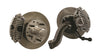 Hot Rod Finned Premium Front Disc Brake Kit for '37 - '41 Spindles Polished