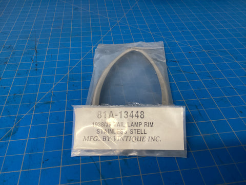 81A-13448 1938-39 Lamp Rim Stainless Steel