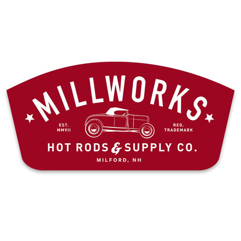 Millworks Shop Banner Sticker - 5" x 2.5"