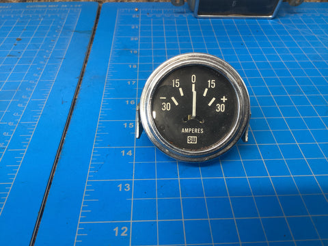 Vintage Stewart Warner ammeter gauge -30 +30