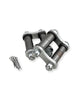 Front Spring Shackles Plain Steel Plates for Stock Model A Perches - 1.75" Width x .6875" and .75" Oil Lite Bushings