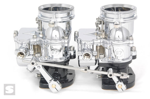 Stromberg Progressive 2x2 Linkage. 5 to 5-3/16in. Chrome