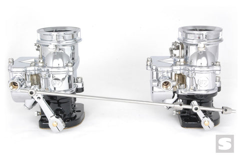 Stromberg Progressive 2x2 Linkage. 9-5/8in. - Chrome