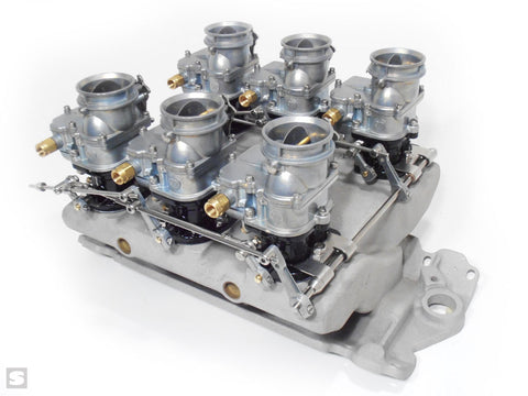 Stromberg 6x2 Progressive Linkage Back-bar. Edelbrock X1