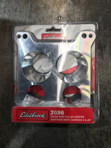 Edelbrock square bore to quadrajett adapater