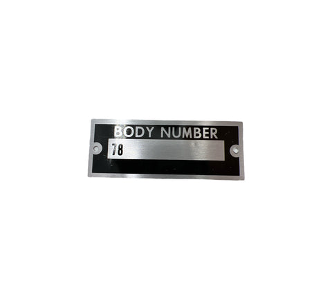 Body number plate - Ford passenger cars 1937